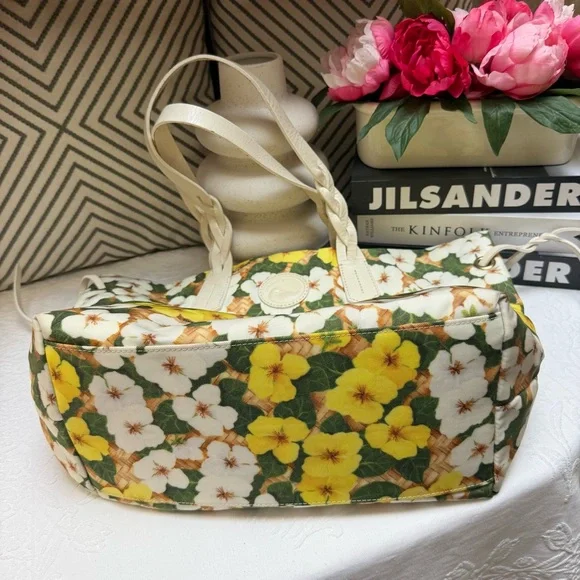 Dooney & Bourke Floral Tote with Yellow and Green Design - Picture 10 of 12